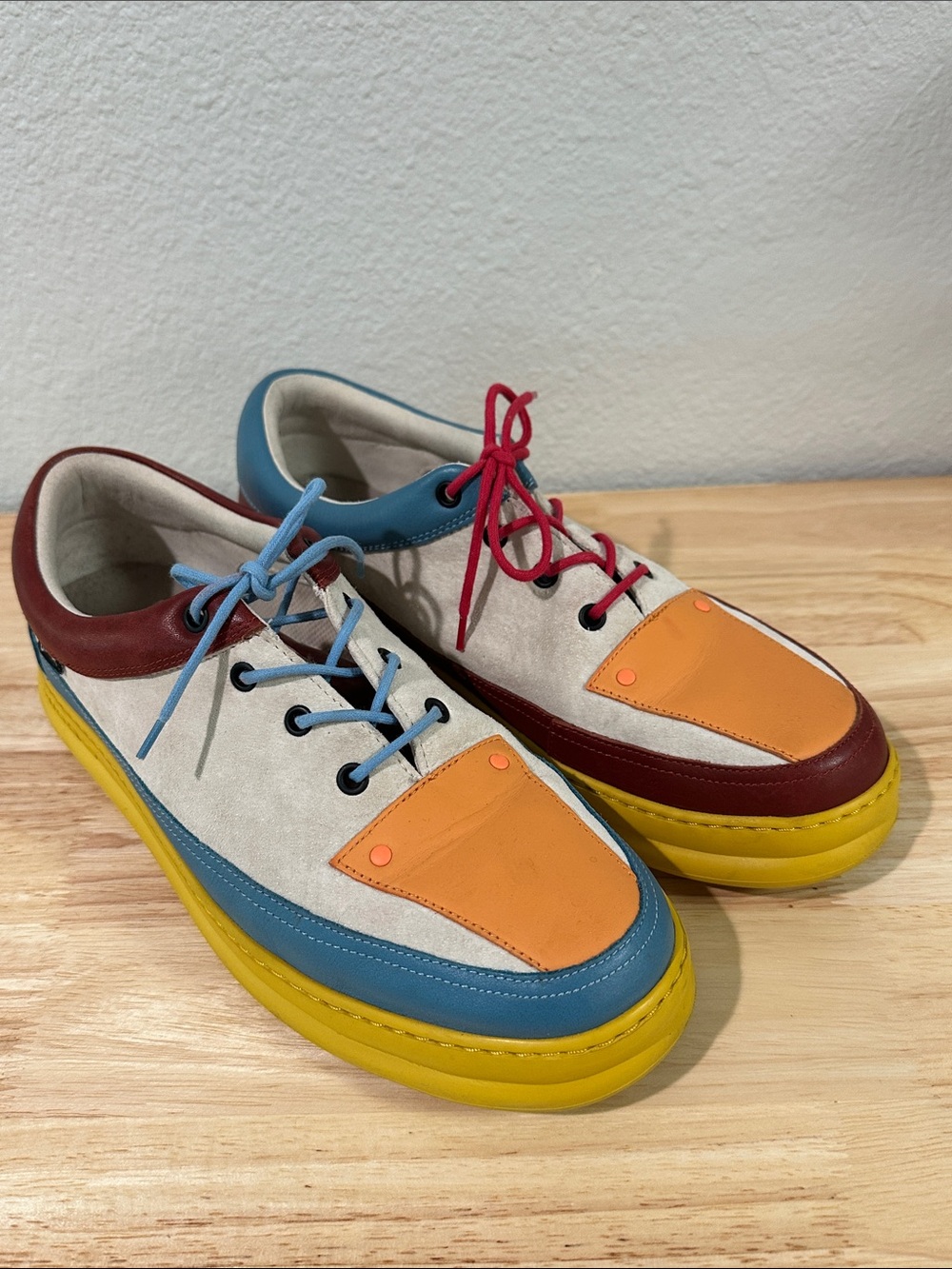 Camper Twins Mismatched Retro Multicolored Mens Sneakers Sz EU 45